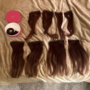 LUXY 16 inch chocolate brown balayage extensions